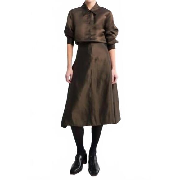 KHAITE Dresses & Skirts - NEW KHAITE nania skirt in bark